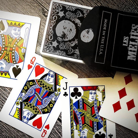 Les Melies Silver žaidimo kortos – riboto leidimo, sidabro folija, pokeriui