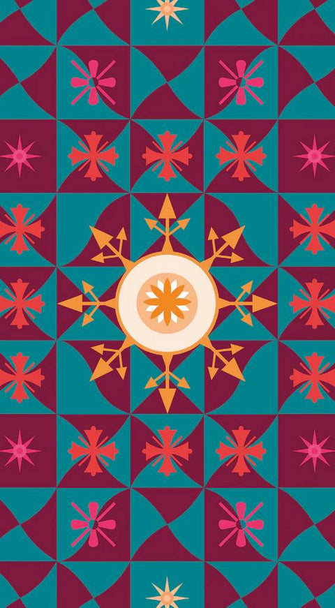 Kaleidoskopinės Taro kortos – 78 arkanai, spalvota RWS mozaika, pradedantiesiems