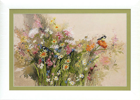 Siuvinėjimo kryželiu rinkinys „Užlietas laukas“, dalinis, 39×25,5 cm
