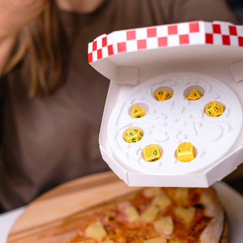 Pica Margherita stalo RPG kauliukų rinkinys – žalia-raudona, kolekcijai
