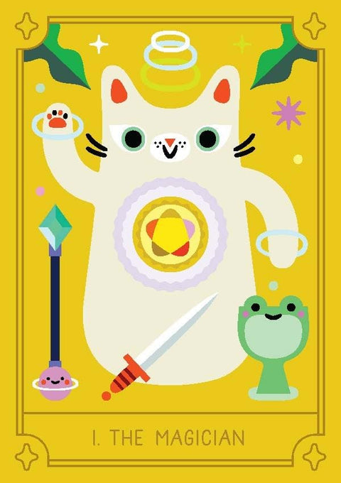 Mystic Cats Tarot: žavingos kačių taro kortos su gidu (anglų) – 78 vnt