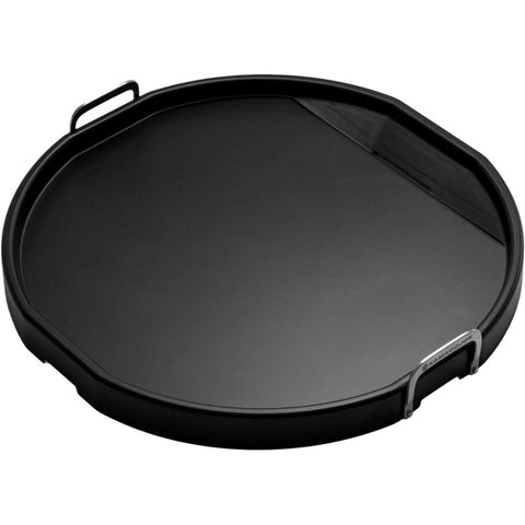 Grilio plokštė Kamado Joe juoda, apvali 46 cm su integruotu riebalų nubėgimo kampu ir dviem rankenomis