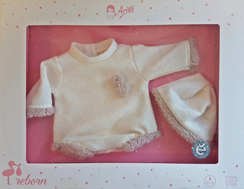 Arias 40 cm lėlių drabužiai Reborn – kokybiški, CE, prabangi dovanų dėžutė, Ispanija