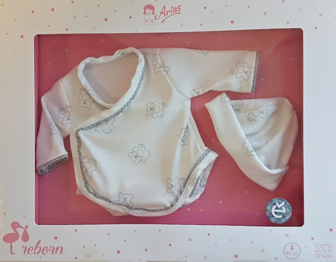 Arias 40 cm lėlių drabužiai Reborn – kokybiški, CE, prabangi dovanų dėžutė, Ispanija