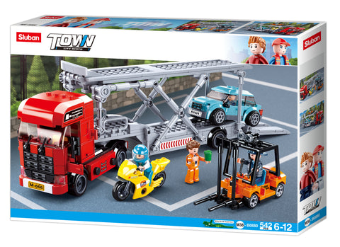 Sluban konstruktorius Automobilių transporteris – 542 detalės, 6+, ilgis 33 cm
