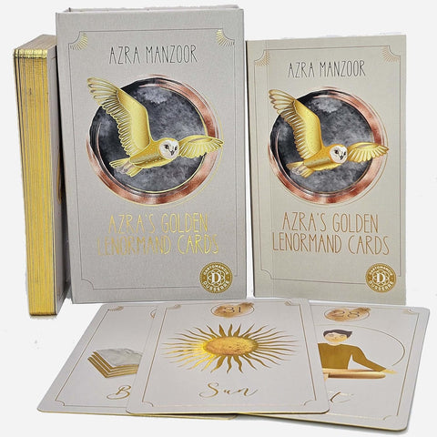 Auksinės Lenormand orakulo kortos – Azra Manzoor, 36 kortos