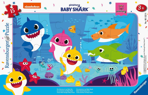 Baby Shark 15 Piece Puzzle - RAVENSBURGER dėlionėHOBI.LT 🇱🇹