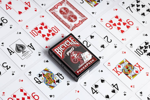 Bicycle Pro Poker Peek pokerio kortos RaudonosHOBI.LT 🇱🇹