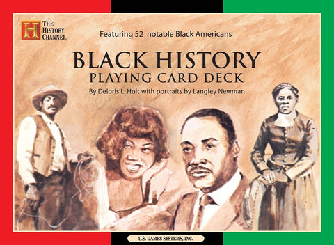 Kortų kaladė Black History — The History Channel leidimas su 52 žymių juodaodžių portretais, dėžutės priekinė iliustracija