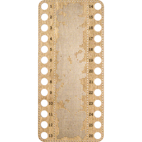 Siuvinėjimo kryželiu rinkinys ant medinės lentelės, 9.5×20 cm, be siūlų