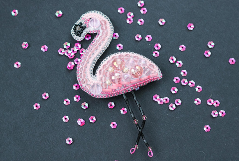 Segės „Flamingas“ karoliukų siuvinėjimo rinkinys