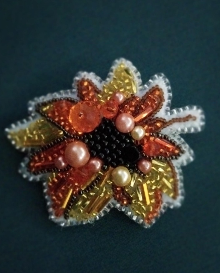 Karoliukų siuvinėjimo rinkinys segė „Saulėgrąža“ Crystal Art, Preciosa