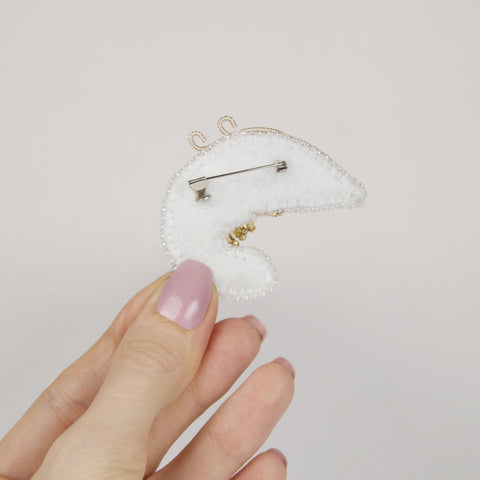 Brošės siuvinėjimo karoliukais rinkinys „Krevetė“ Crystal Art