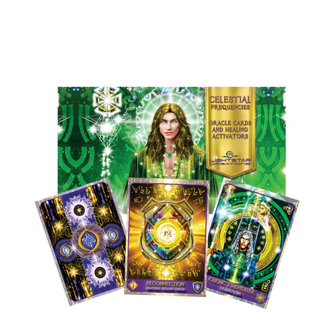 Celestial Frequencies Oracle Cards and Healing Activators Oracle kortos