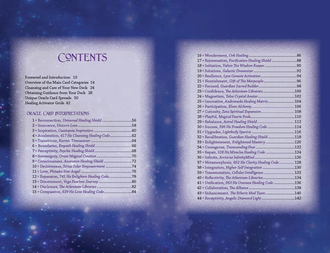 Celestial Frequencies Oracle Cards and Healing Activators Oracle kortos