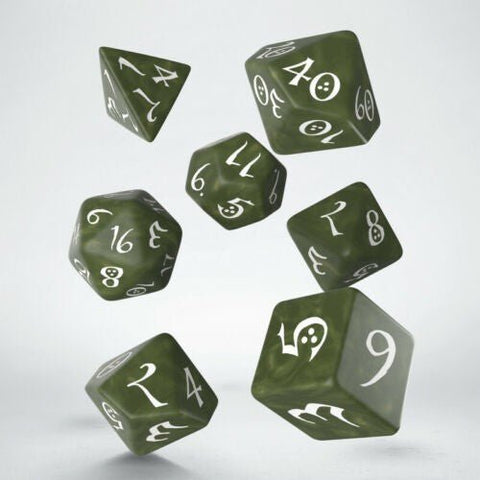 Classic RPG kauliukų rinkinys alyvuogių žalsvumo ir baltos spHOBI.LT 🇱🇹