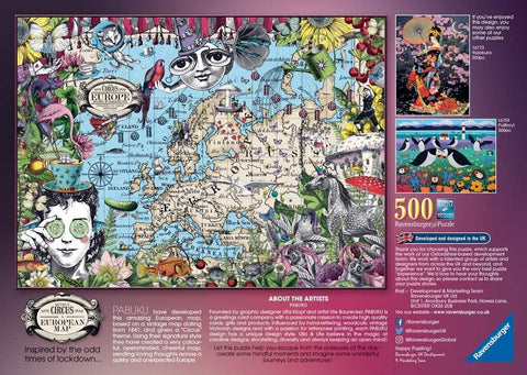 Ravensburger: European Map 500 Piece Puzzle - RAVENSBURGER dėlionė - HOBI.LT 🇱🇹