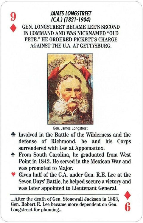 US Games Systems: Famous Generals of the Civil War žaidimo kortos - HOBI.LT 🇱🇹
