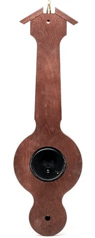 Medinė sieninė laikrodžio plokštė tamsiai ruda, ilgas ovalus dizainas su tuščia centrine anga laikrodžiui