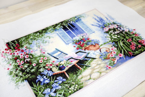 Luca - s: Flower Garden SB2342 - siuvinėjimo kryželiu rinkinys - HOBI.LT 🇱🇹