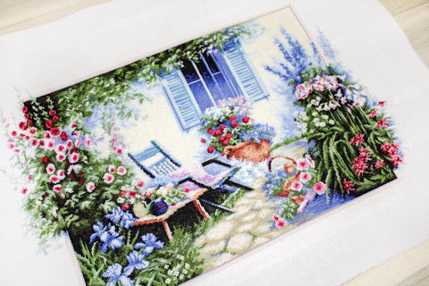 Luca - s: Flower Garden SB2342 - siuvinėjimo kryželiu rinkinys - HOBI.LT 🇱🇹