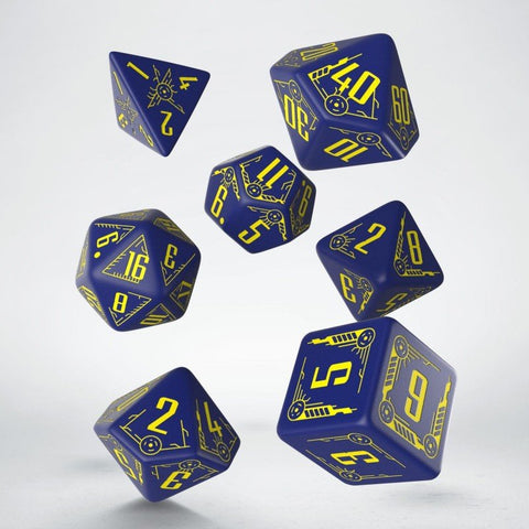 Q - Workshop: Galactic Dice RPG kauliukų rinkinys mėlynos ir geltonos sp - HOBI.LT 🇱🇹