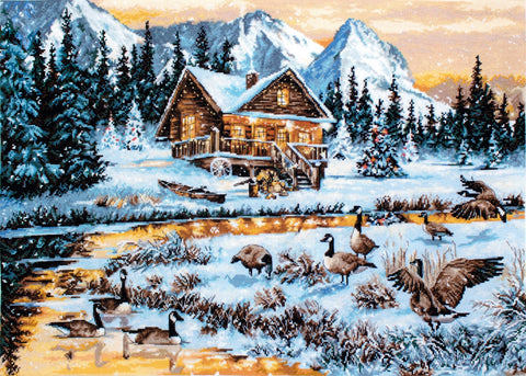Luca - s: Geese on the Stream SB590 - siuvinėjimo kryželiu rinkinys - HOBI.LT 🇱🇹