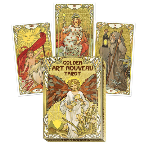 Lo Scarabeo: Golden Art Nouveau Tarot Grand Trumps Kortos Lo Scarabeo - HOBI.LT 🇱🇹