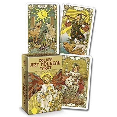 Lo Scarabeo: Golden Art Nouveau Tarott Mini kortos - HOBI.LT 🇱🇹