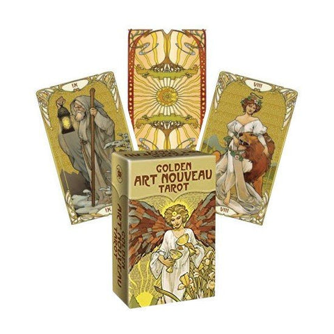 Lo Scarabeo: Golden Art Nouveau Tarott Mini kortos - HOBI.LT 🇱🇹