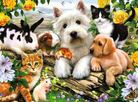 Ravensburger: Happy Animal Buddies - 300 Puzzle - RAVENSBURGER dėlionė - HOBI.LT 🇱🇹