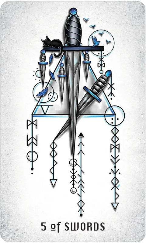 Elemental North Tarot: 78 taro kortos su runomis, stichijomis ir vadovu