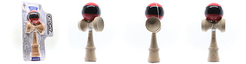 Kendama YoYoFactory medinė raudona, 18 cm – triukams, nuo 9 m.
