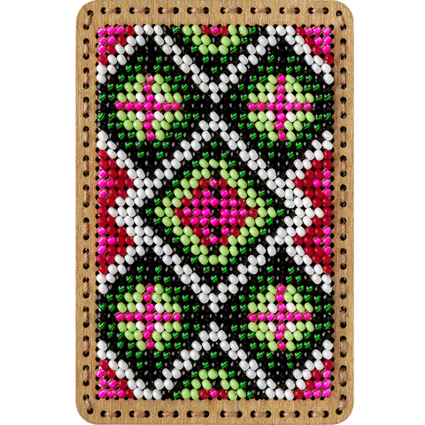 Karoliukų siuvinėjimo rinkinys adatų dėžutei, PRECIOSA, 6 spalvos, 6×9 cm
