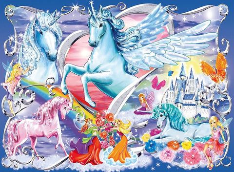 Ravensburger: Land of the Fairies - 100pcs. Glitter Puzzle - RAVENSBURGER dėlionė - HOBI.LT 🇱🇹