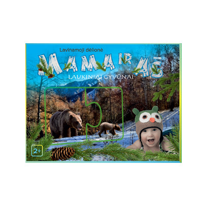 Lavinamoji porų dėlionė „Mama ir aš“ – Laukiniai gyvūnai, 2+, 8 poros, PIO