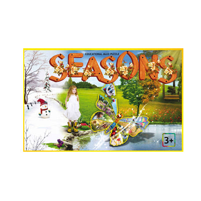 PIO lavinamoji MAXI dėlionė „Seasons“ (anglų k.) – 4 metų laikai, 64 detalės, 3–6 m.