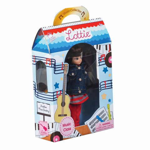 Lottie lėlė „Muzikantė“ su gitara, natomis ir stovu, 18 cm, 3+