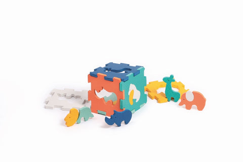 LUDI lavinamasis 3D kilimėlis–dėlionė „Mažieji gyvūnai“, 16 det., 6 paveikslai 17x17, 1,2 cm, nuo 10 mėn.
