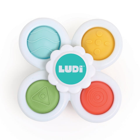 LUDI lavinamasis rūšiavimo rinkinys kūdikiams 10+ mėn – suktukas, piramidė, kubas