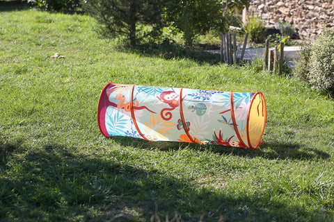 LUDI džiunglių žaidimų tunelis vaikams, su kamuoliukų angomis, Ø42 × 120 cm, nuo 2 metų