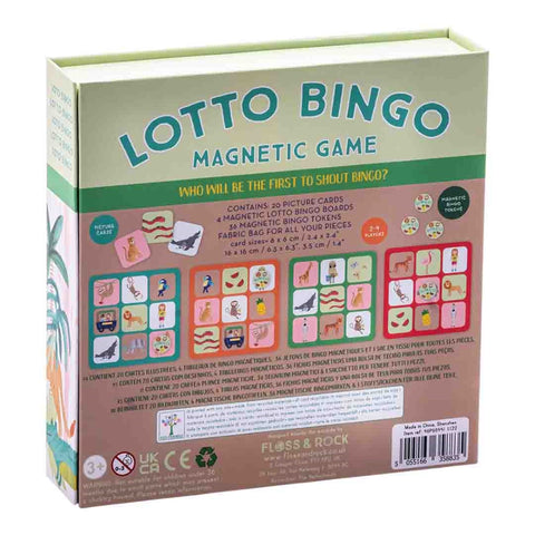Magnetinis bingo loto vaikams „Džiunglės“ – kelioninis žaidimas 3+ | Floss & Rock