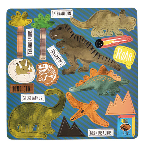 Magnetinis dinozaurų žaidimas 4‑in‑1 vaikams | Floss & Rock (metalinė dėžutė)