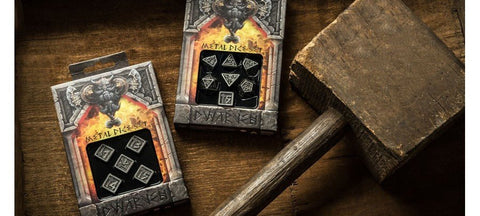 Q - Workshop: Metal Dwarven kauliukų rinkinys - HOBI.LT 🇱🇹