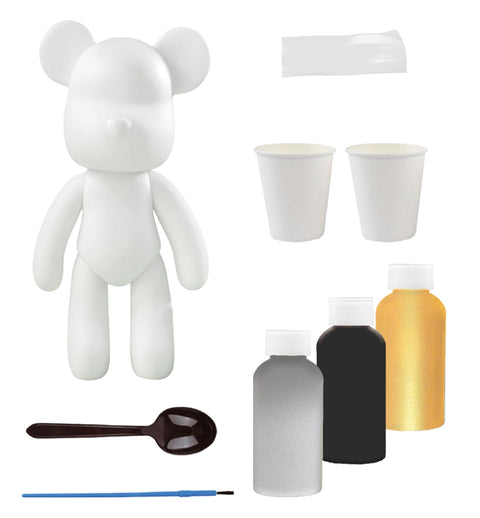 Splat Planet Marble Bear rankdarbių rinkinys – 23 cm meškiukas su metaliniais marmuro dažais (4+)