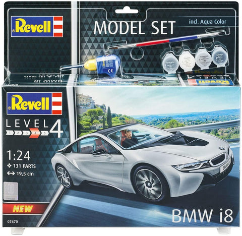 Revell: Model Set BMW i8 - PLASTIKINIS modeliavimo rinkinys - HOBI.LT 🇱🇹