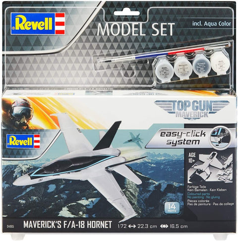 Revell: Model Set F/A - 18 Hornet "Top Gun" - PLASTIKINIS modeliavimo rinkinys - HOBI.LT 🇱🇹