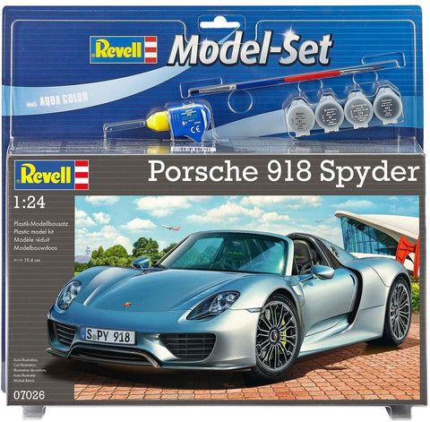 Revell: Model Set Porsche 918 Spyder - PLASTIKINIS modeliavimo rinkinys - HOBI.LT 🇱🇹