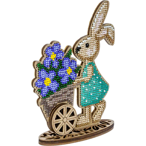 Karoliukų siuvinėjimo rinkinys ant medžio su stovu – Wonderland Crafts