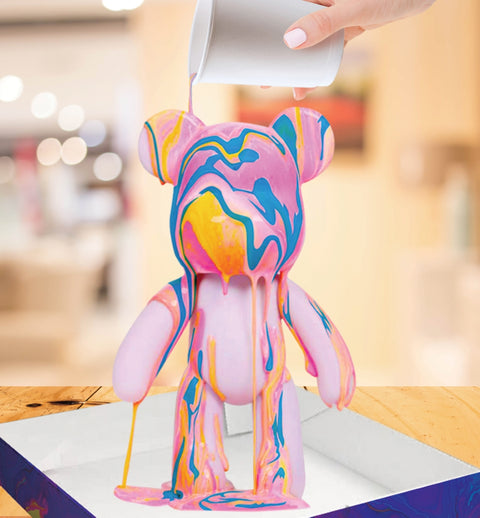 Splat Planet Marble Bear neoninis marmuravimo rinkinys – 23 cm meškiukas